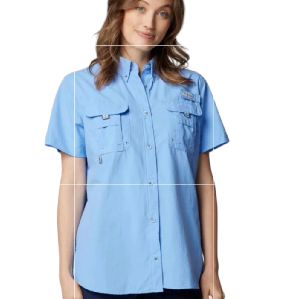 Columbia Women's Light Blue Button Down Shirt